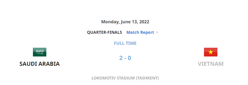 AFC U23 아시안컵8강(사우디아라비아vs베트남)