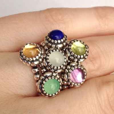 판도라 탄생석 은반지