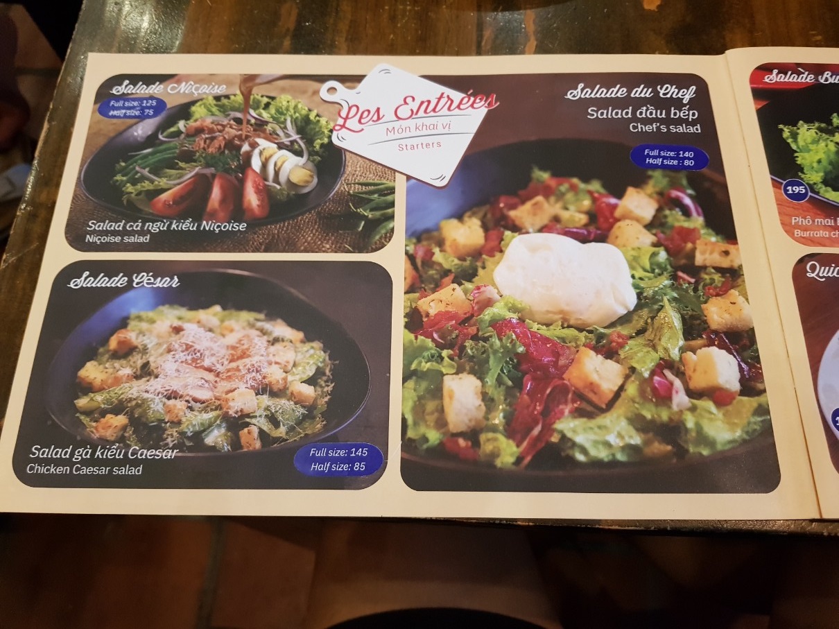 호치민 1군 프렌치 레스토랑 Cocotte Ben Thanh 메뉴(1)