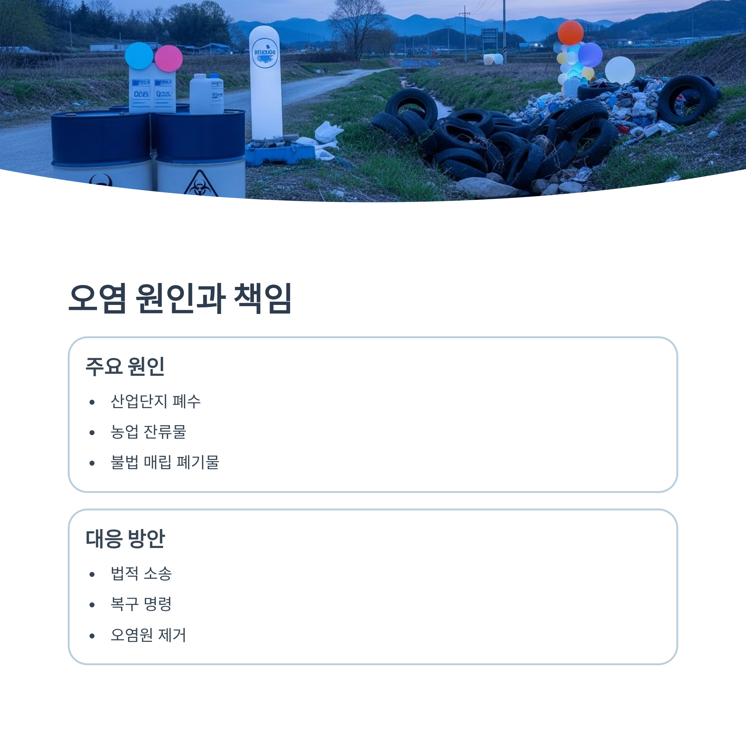 오염 원인과 책임