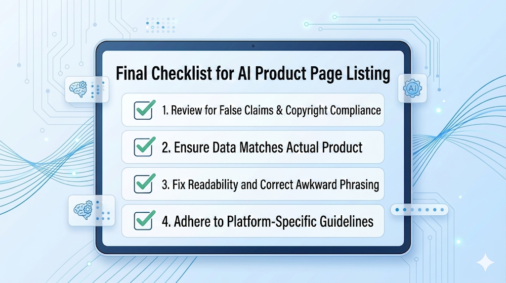 The final checklist before publishing your AI product page