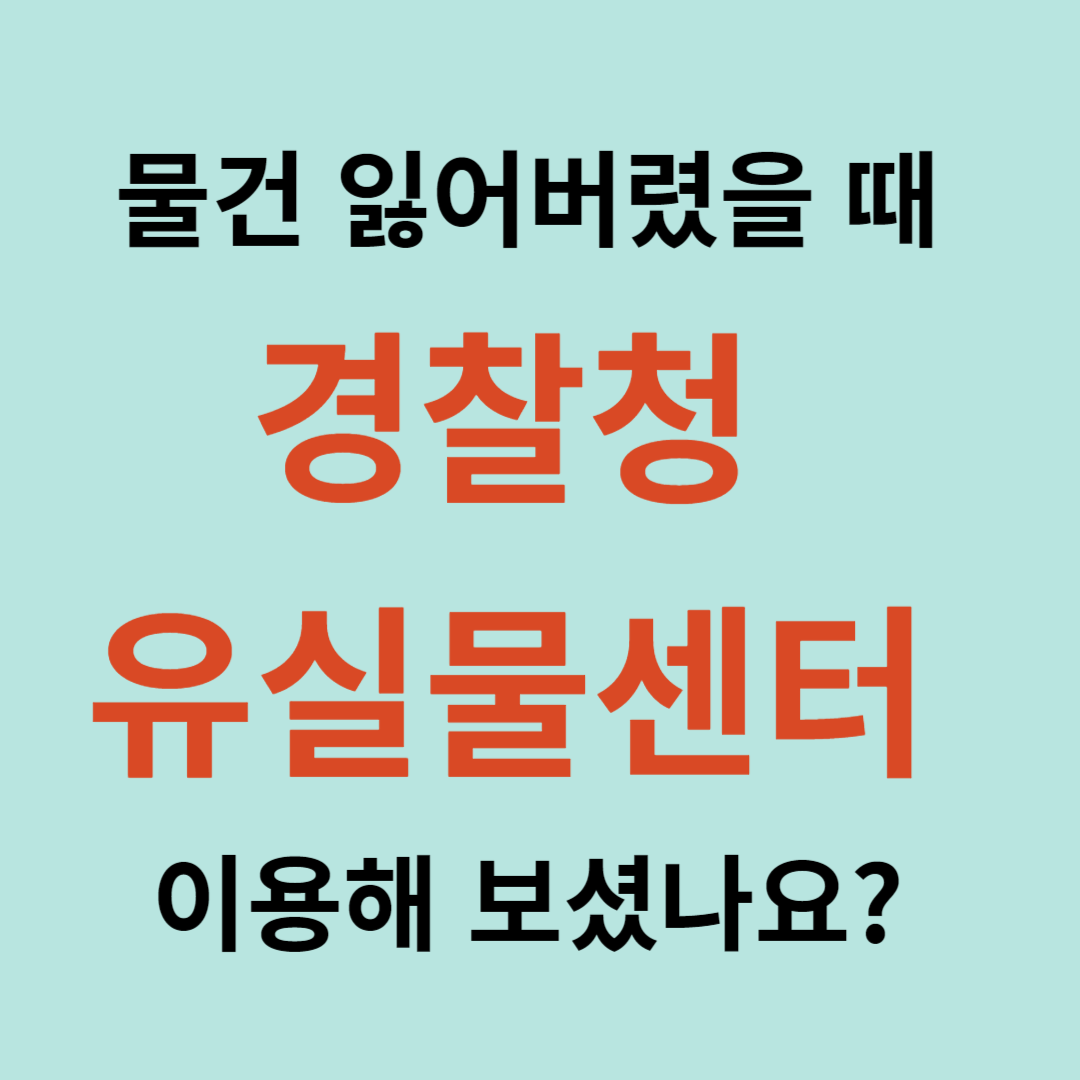 경찰청 유실물센터
