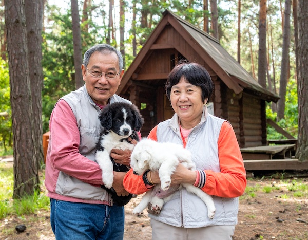 국립자연휴양림 가족이 휴식하는 풍경