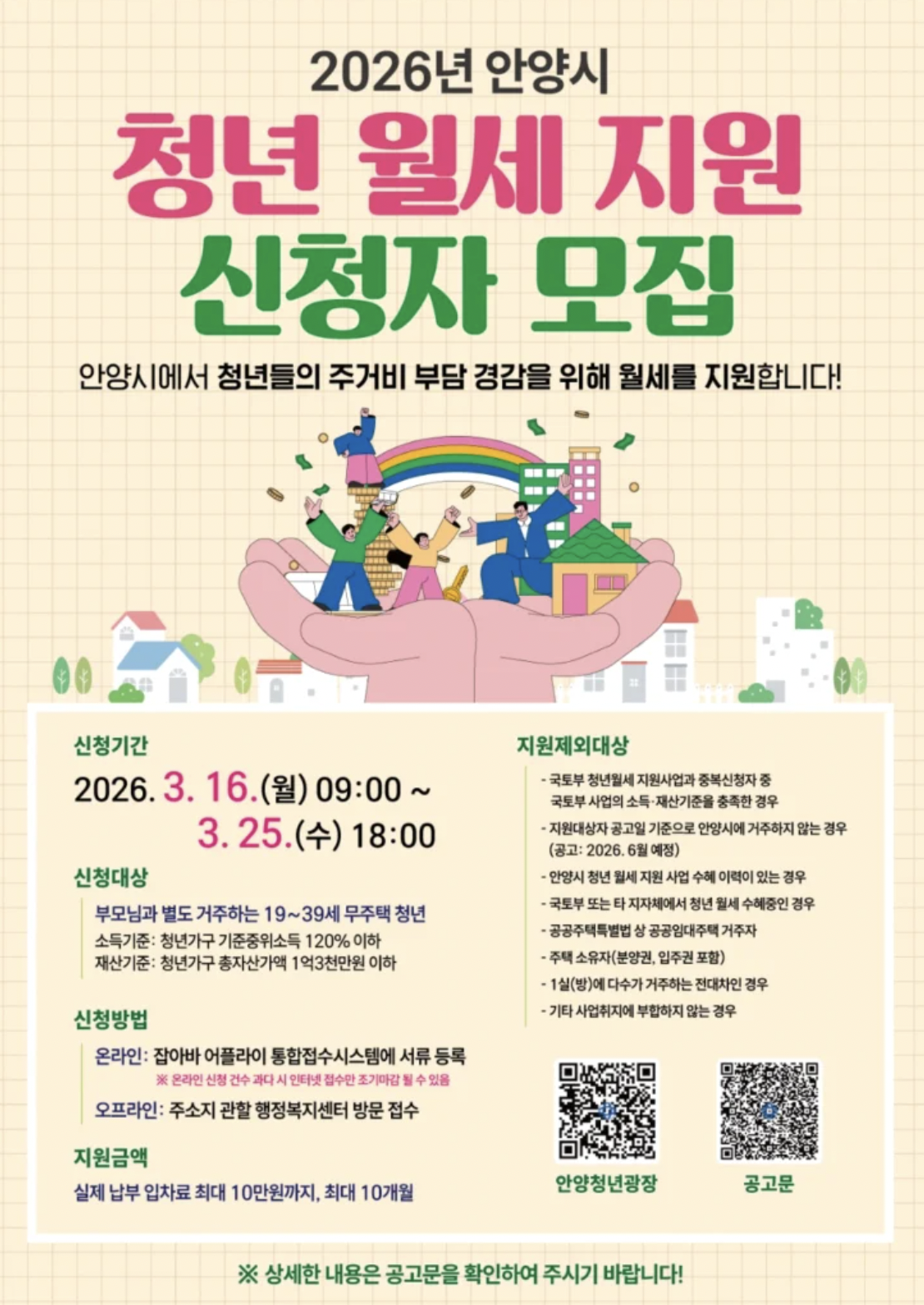 2026 안양 청년 월세 지원