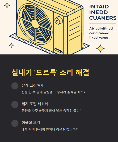 실내기 드르륵 소리 해결