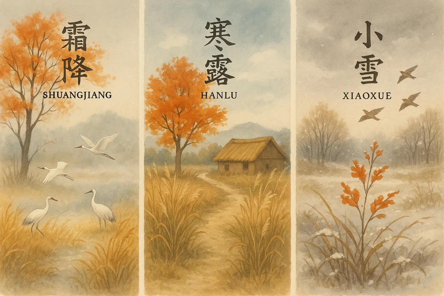 상강, 한로, 소설: 가을의 세 절기