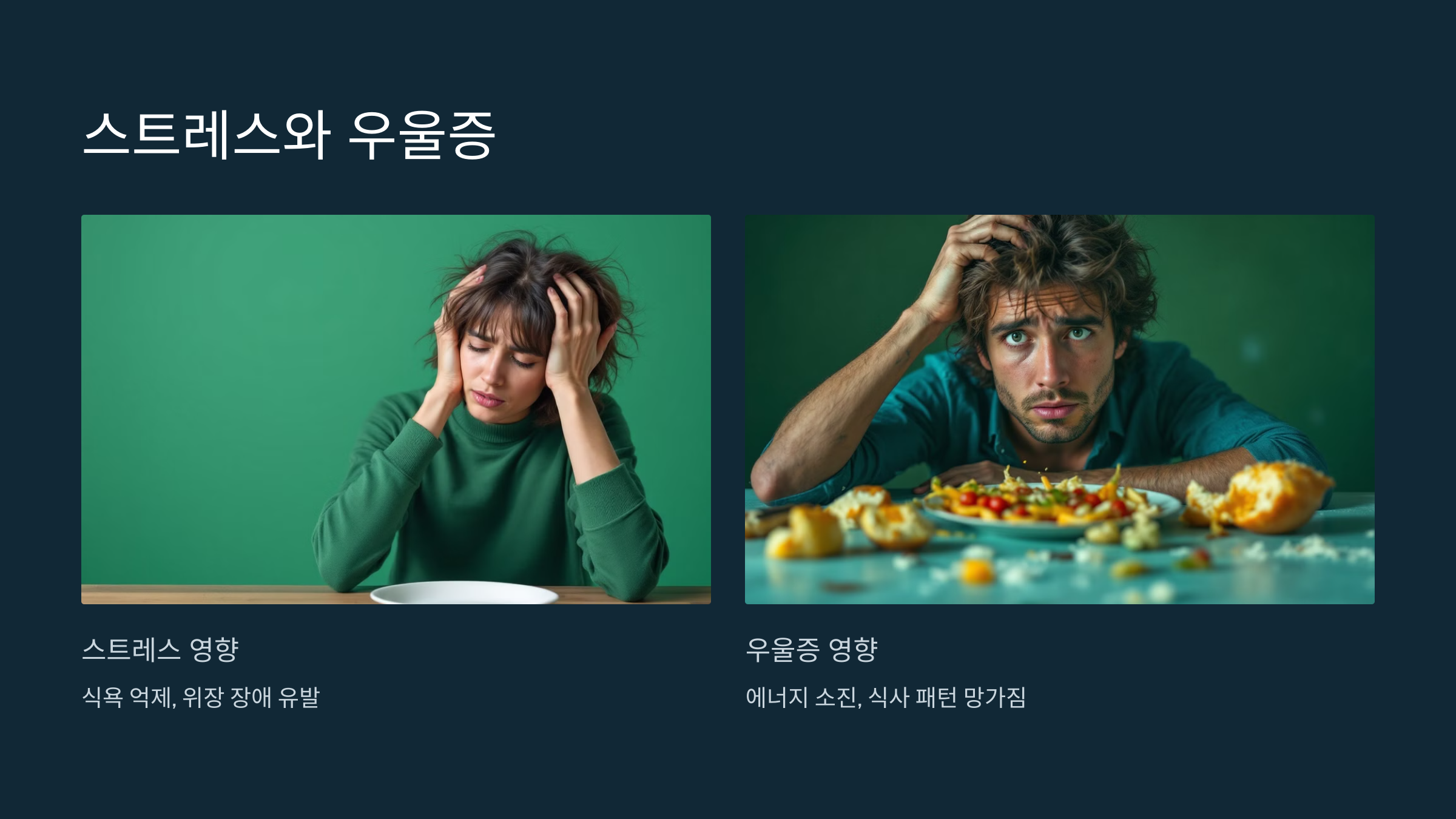 체중감소의 원인 스트레스와 우울증
