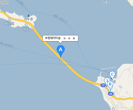 보령해저터널 위치