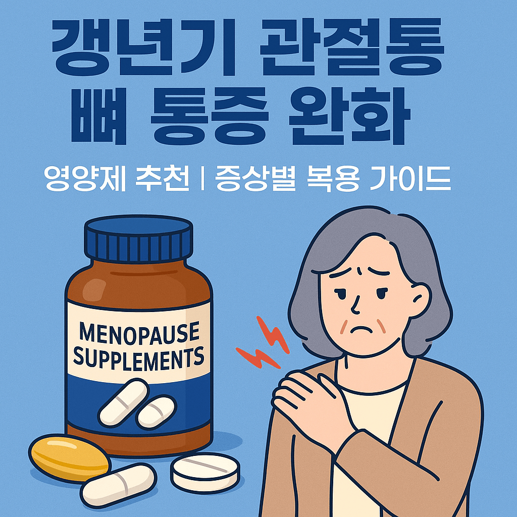 갱년기 관절통 뼈 통증 완화 영양제 추천
