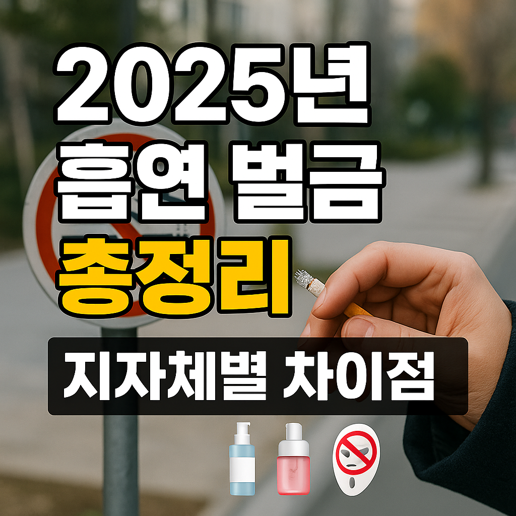 2025년 흡연 벌금 총정리 &ndash; 지자체별 차이점