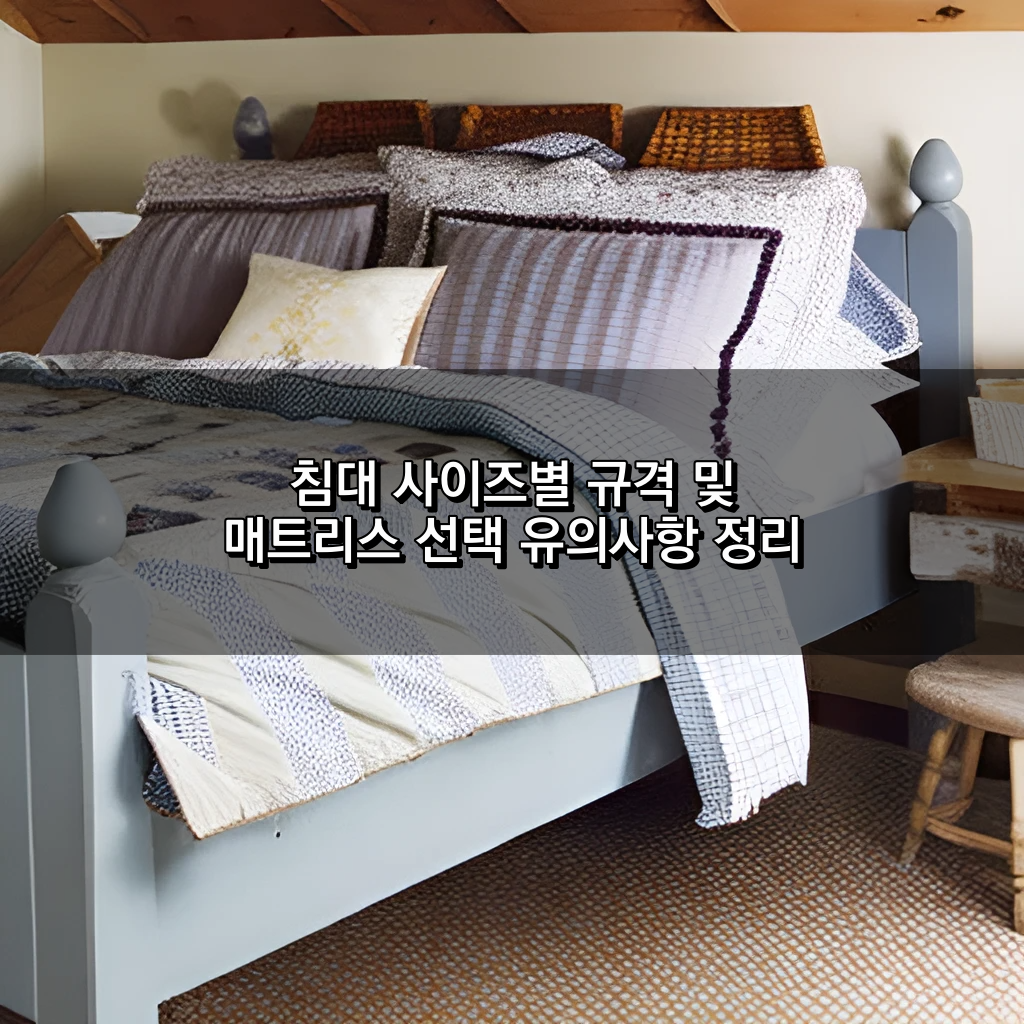 침대 사이즈별 규격 및 매트리스