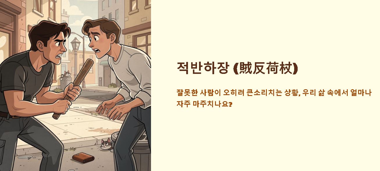 적반하장의 뜻 유래 풀이