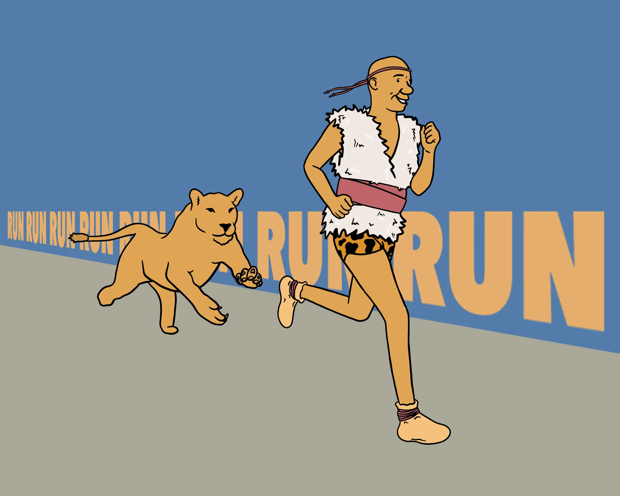 러너스 하이 개념 이미지 - 장시간 유산소 운동 중 느끼는 도취감과 기분 상승