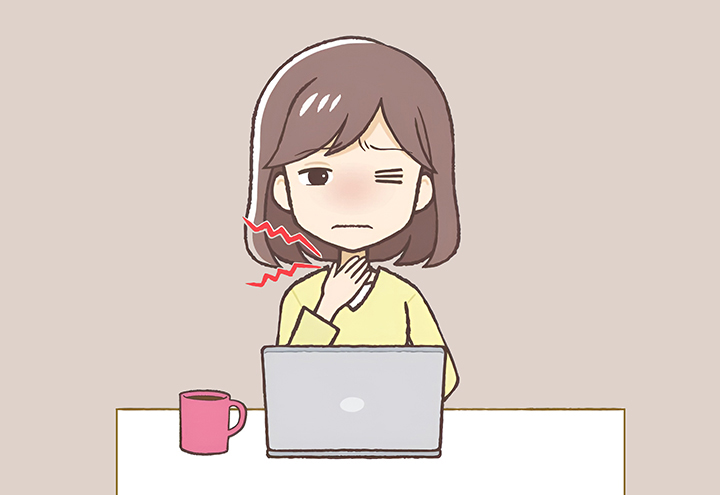 목-움직이기-힘든-여성