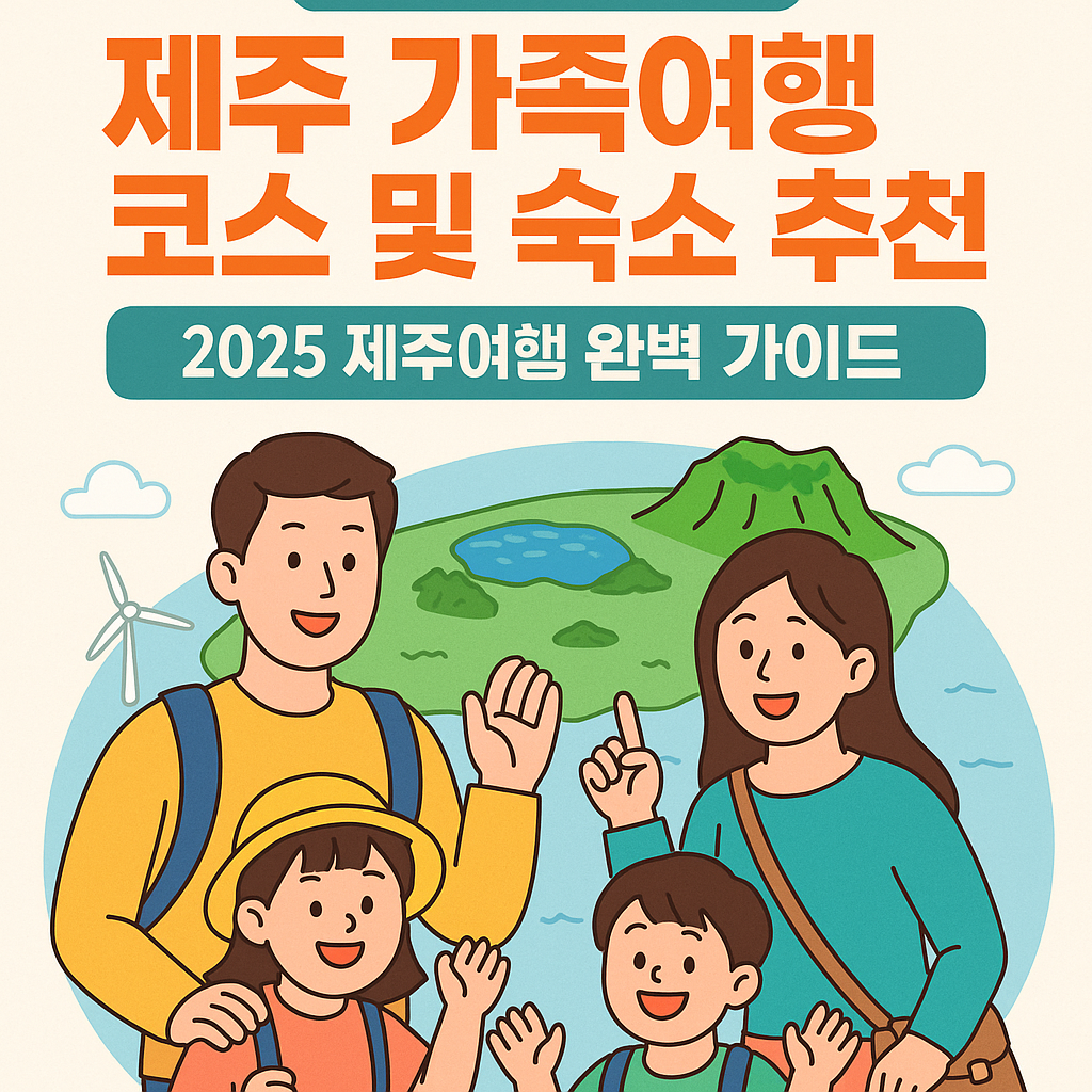 아이와 함께하는 제주 가족여행 코스 및 숙소 추천