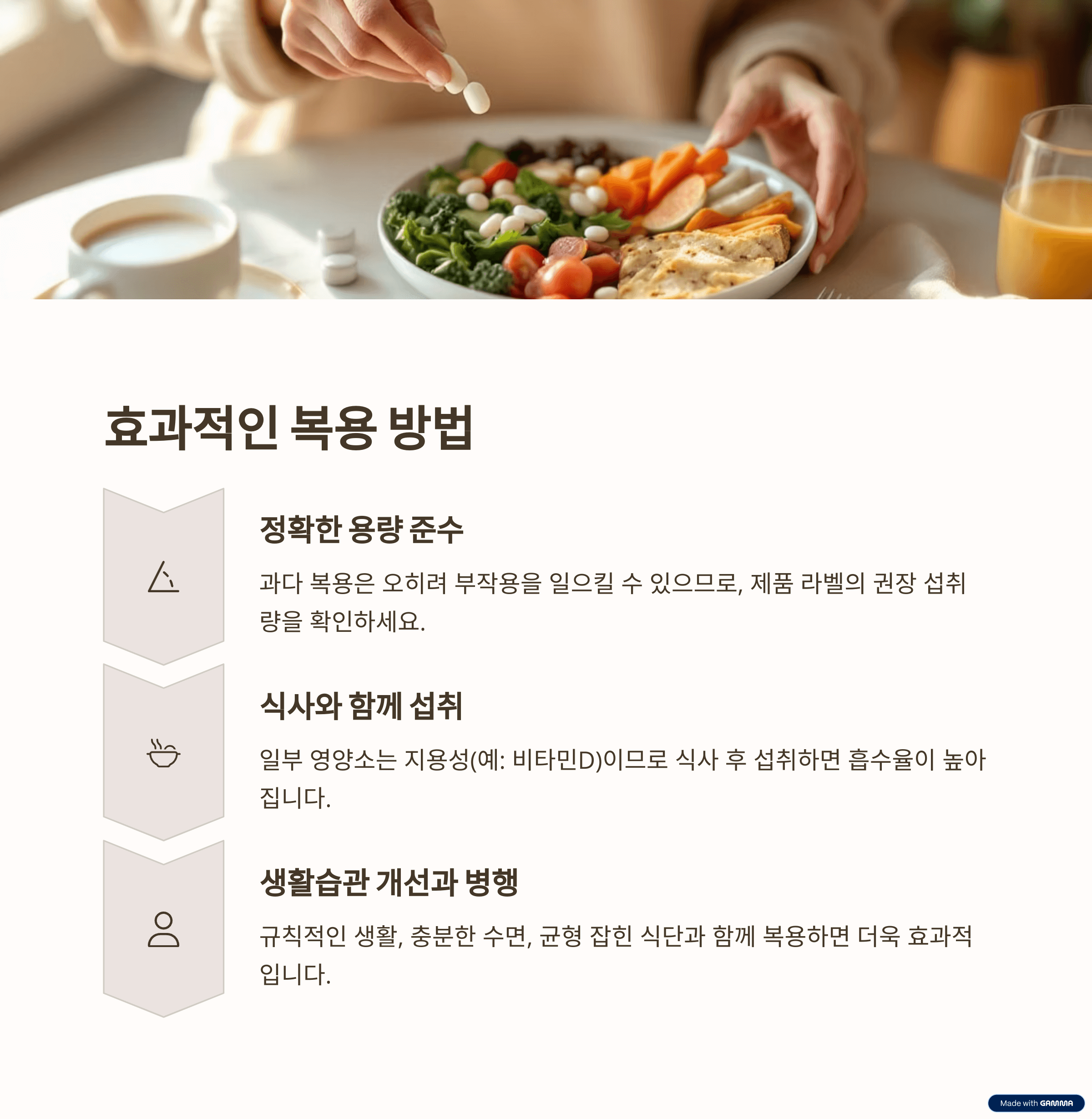 효과적인 복용 방법