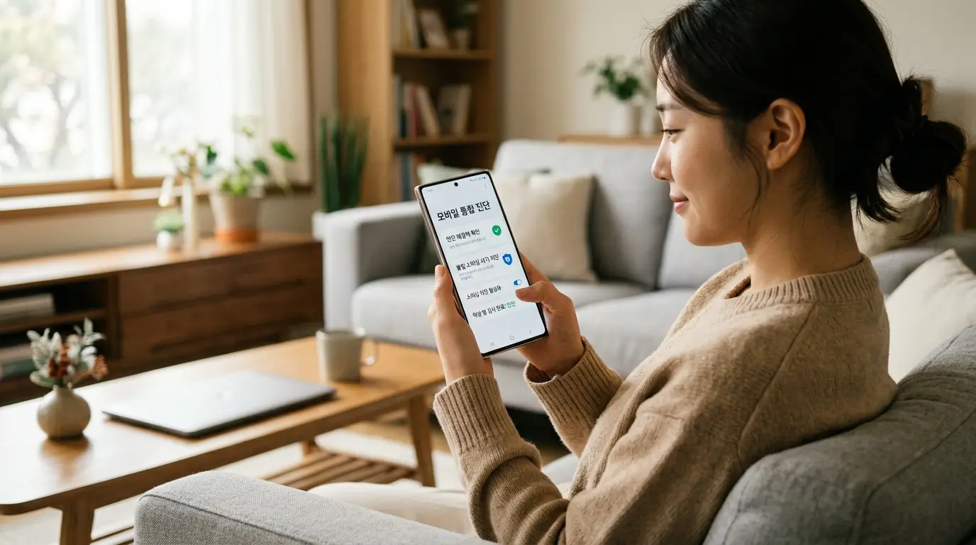 모바일 통합 진단 앱 안전 해결책 확인 및 불법 스미싱 사기 차단