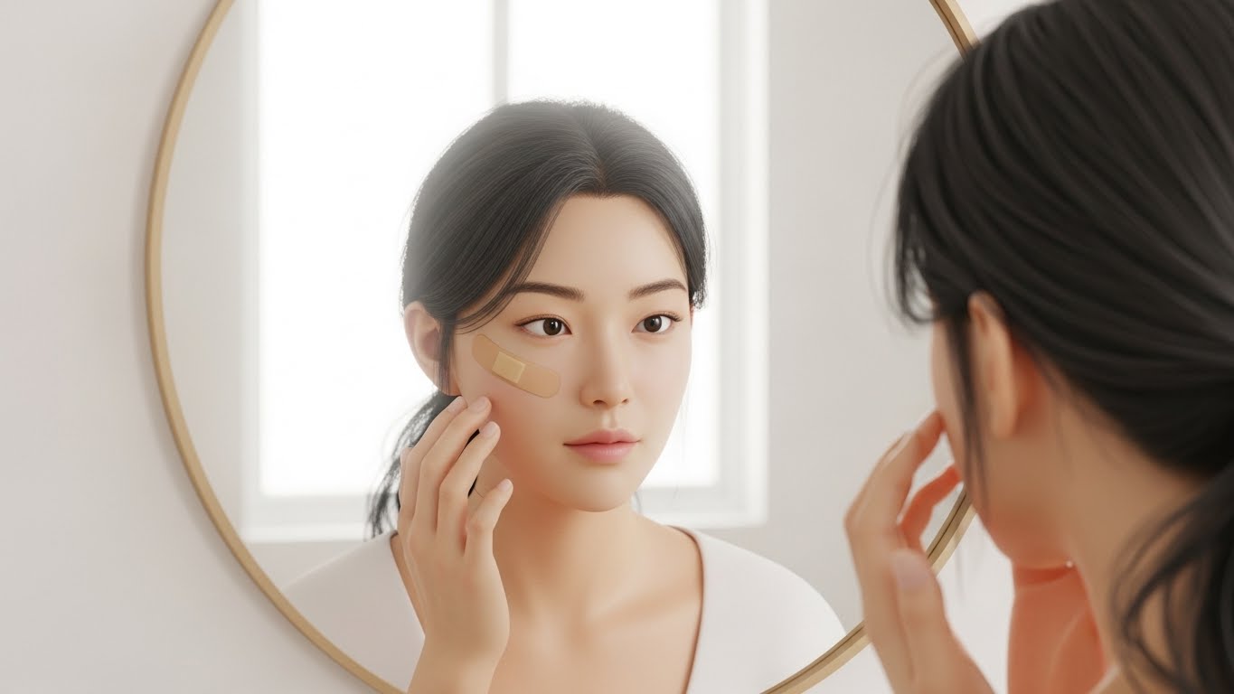 점뺀후관리, 점뺀상처회복과정