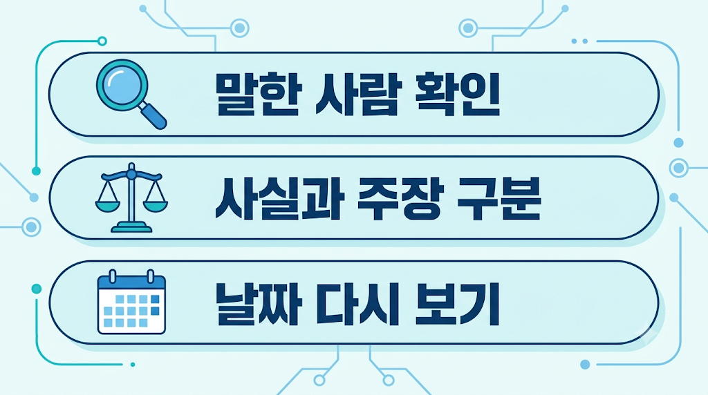 기사 읽을 때 확인할 세 가지