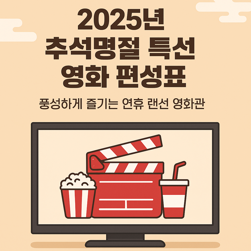 2025년 추석명절 특선 영화 편성표 – 풍성하게 즐기는 연휴 랜선 영화관