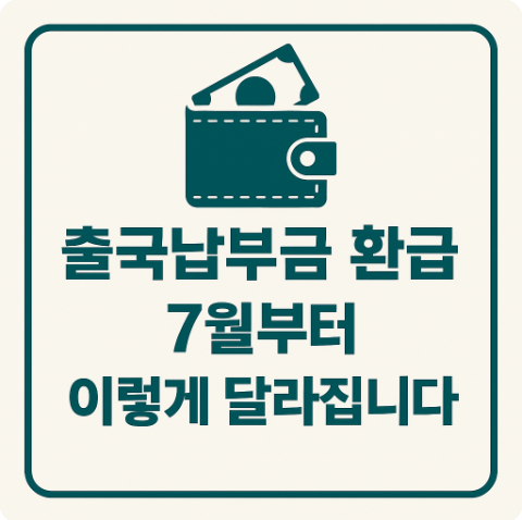 출국납부금 환급