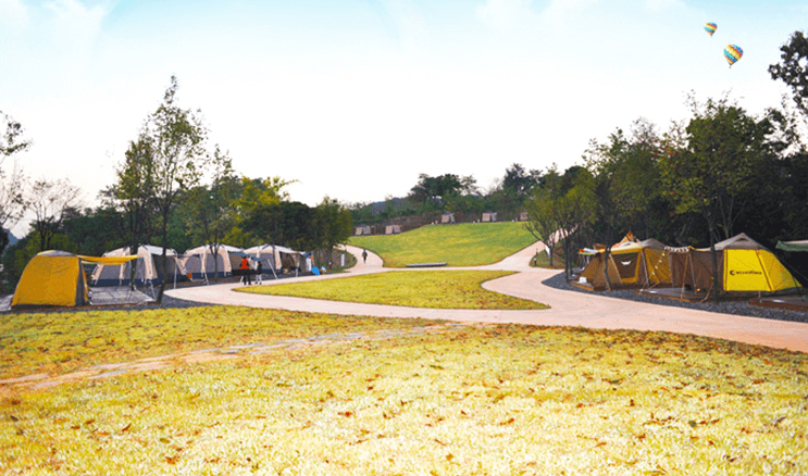 갯골생태공원 캠핑장 전경