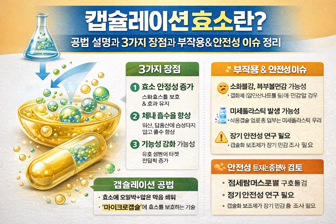 캡슐레이션 효소 뜻 및 공법 장점과 부작용 3분 완벽 정리