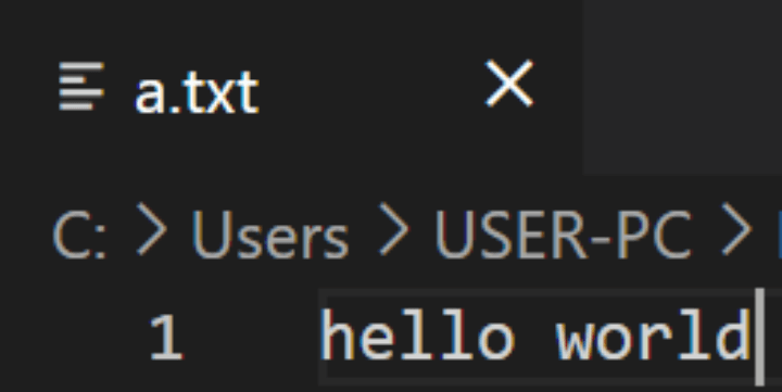 b-branch에서 a.txt 파일 내용 수정