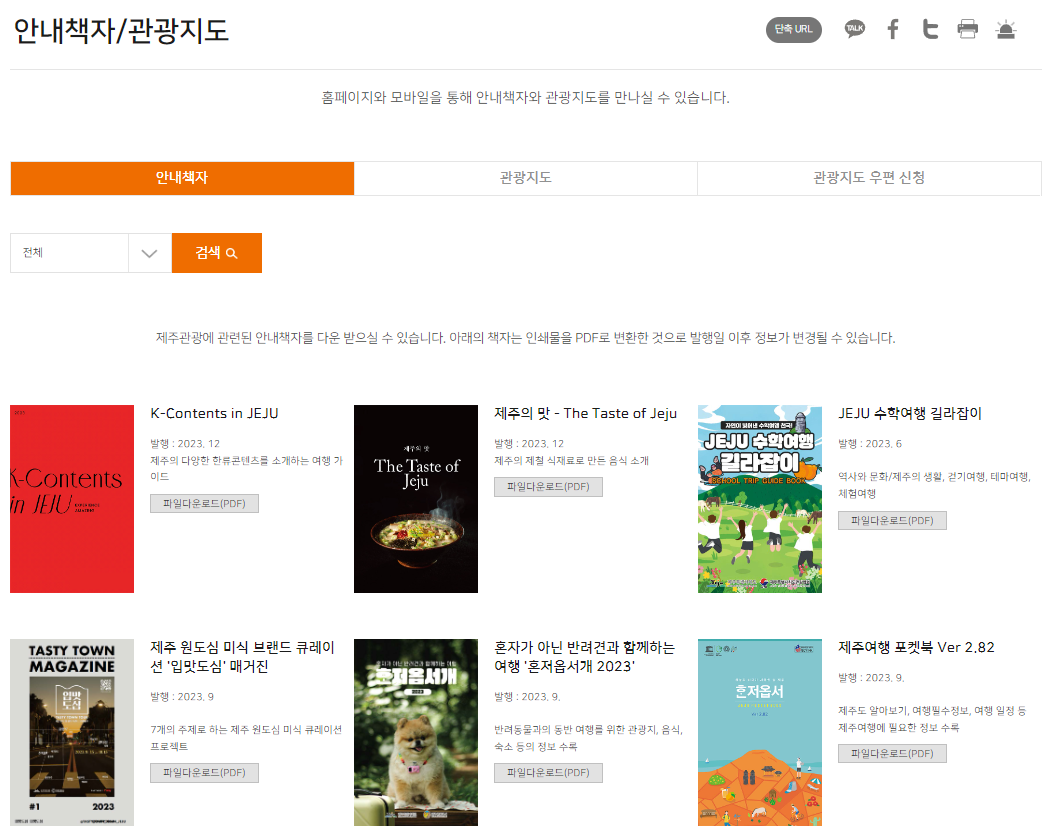 제주도 관광지도