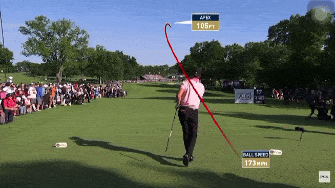 2번 홀 저스틴 토마스 드라이버샷