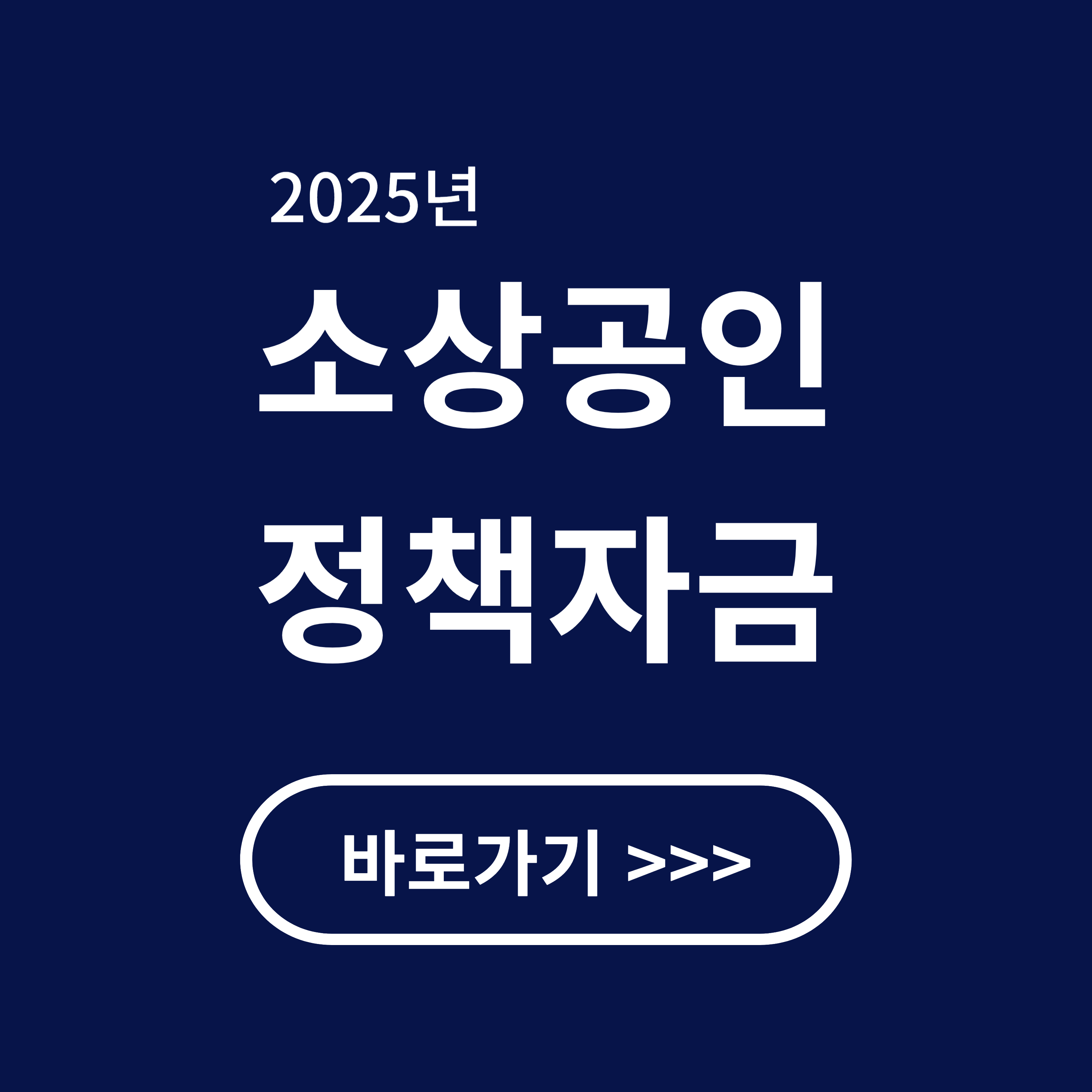 2025 소상공인 정책자금 : 장애인기업지원자금 신청