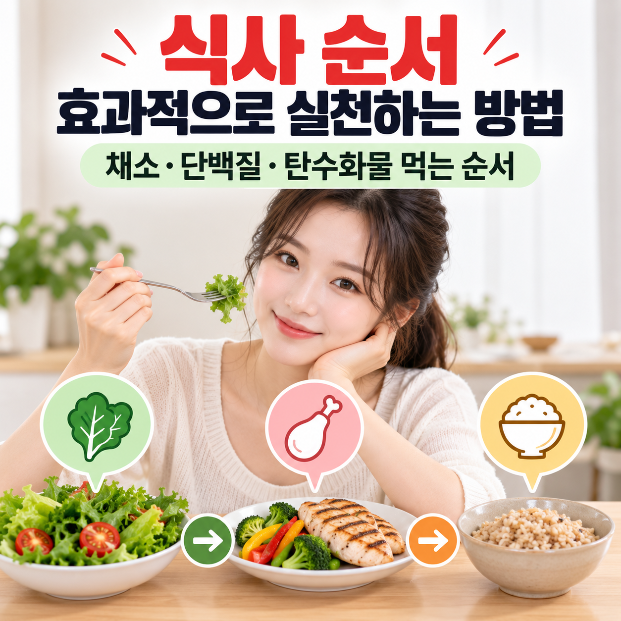 식사 순서 효과적으로 실천하는 방법
