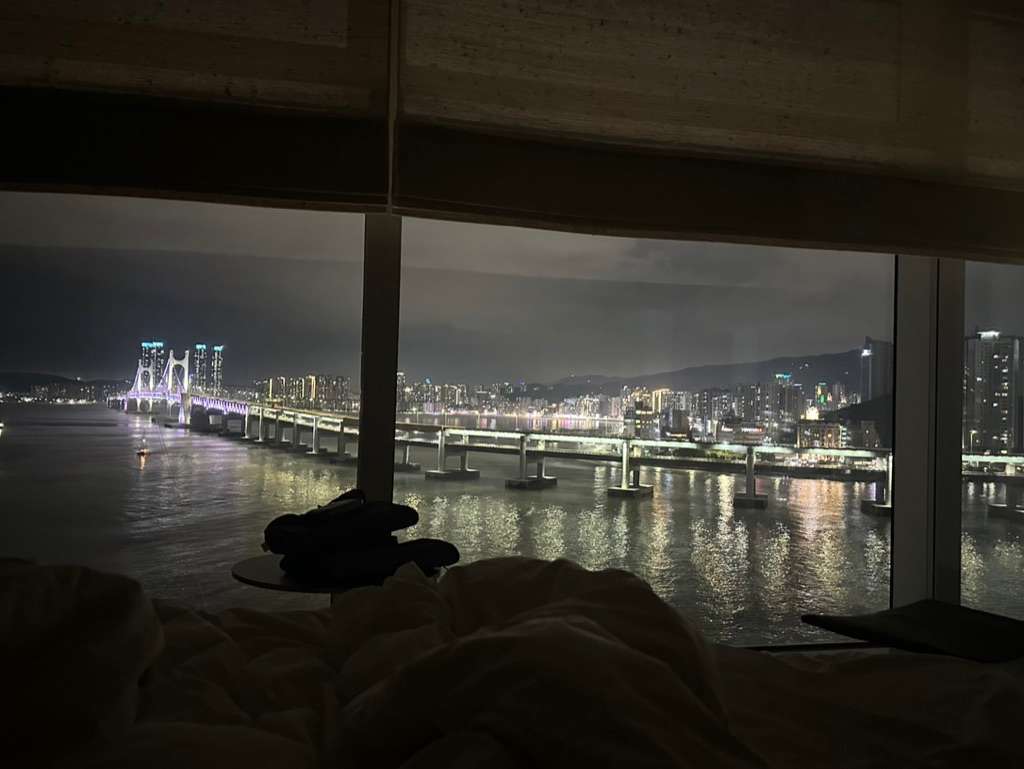 야간 광안대교 뷰