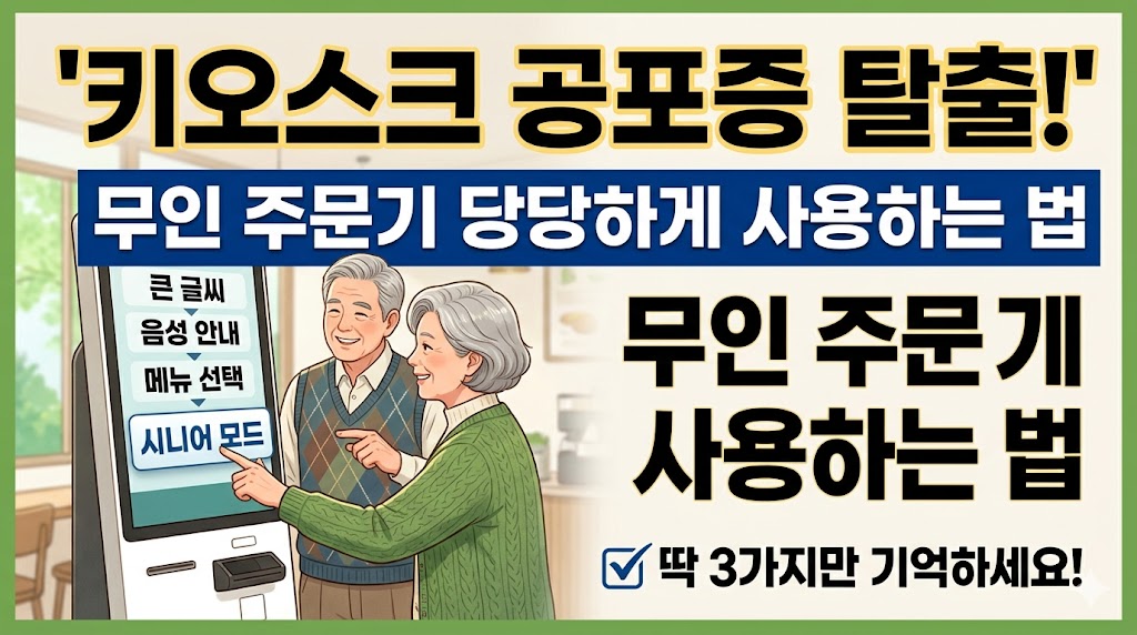 키오스크 공포증 탈출! 무인 주문기 앞에서 당당해지는 3가지 비결