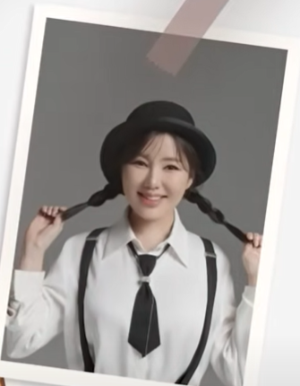 흰색 와이셔츠에 중절모 소녀 송가인 사랑의 맘보 자켓