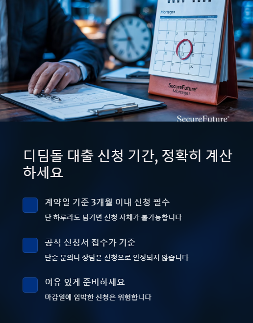 디딤돌 대출 신청 기간 정확히 계산 하세요