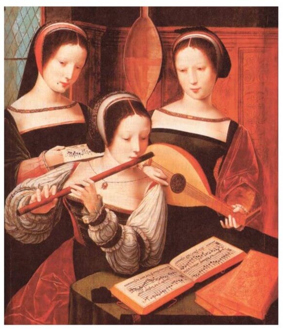 르네상스시대-여인들이-악기를-연주하는-모습