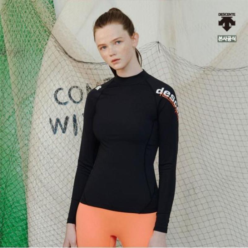 데상트 여성 워터스포츠 래쉬가드 S0223ETL51W BLK