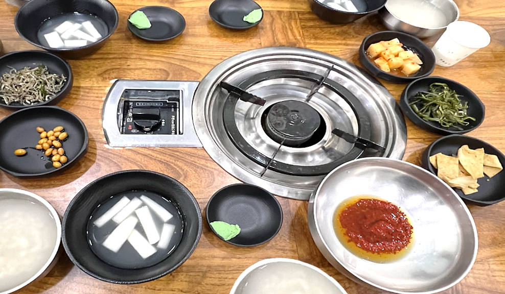 대구 복어집 기본 상차림