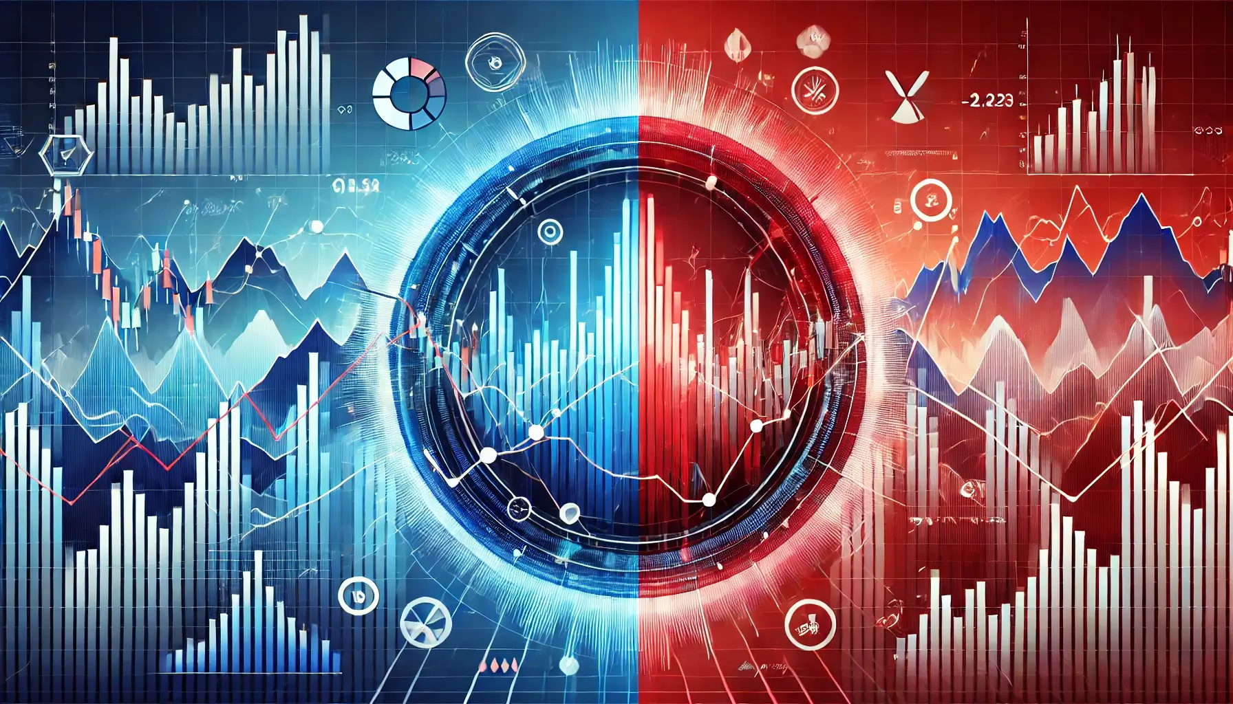 2025년 01월 16일 한국증시 코스피, 코스닥의 혼조세를 표현한 이미지 입니다.