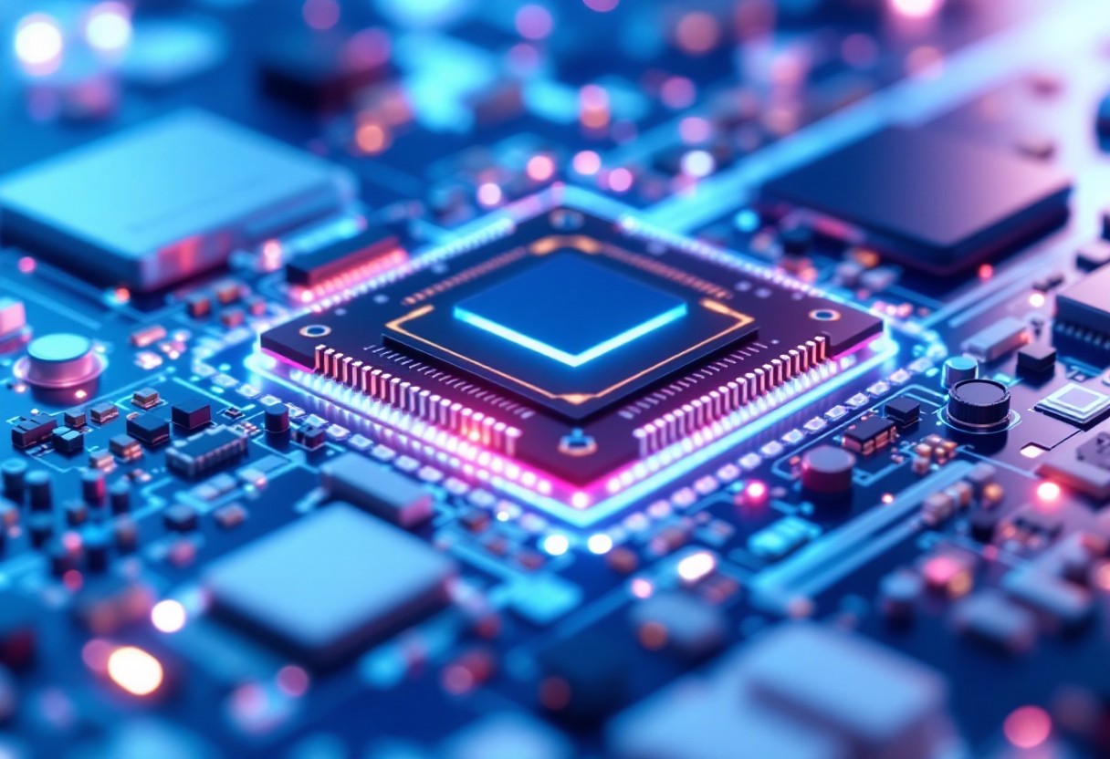 AI 반도체 첨단 패키징 기술, 후공정 중요성을 나타내는 근접 이미지