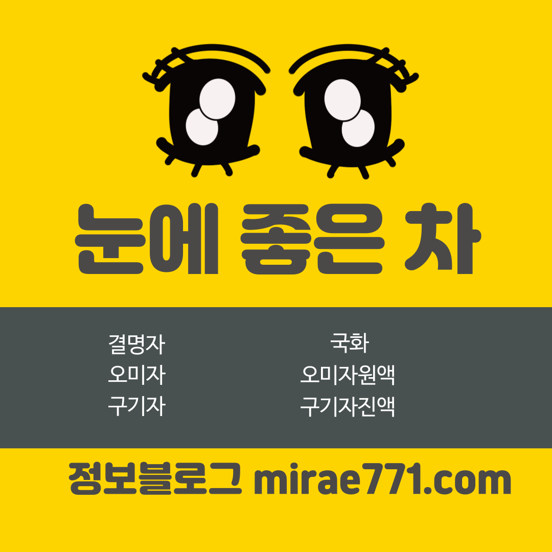눈에 좋은 차