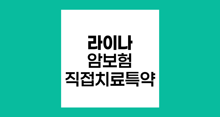 라이나초간편암보험 유병자 암보험 간편심사 직접치료특약 혜택