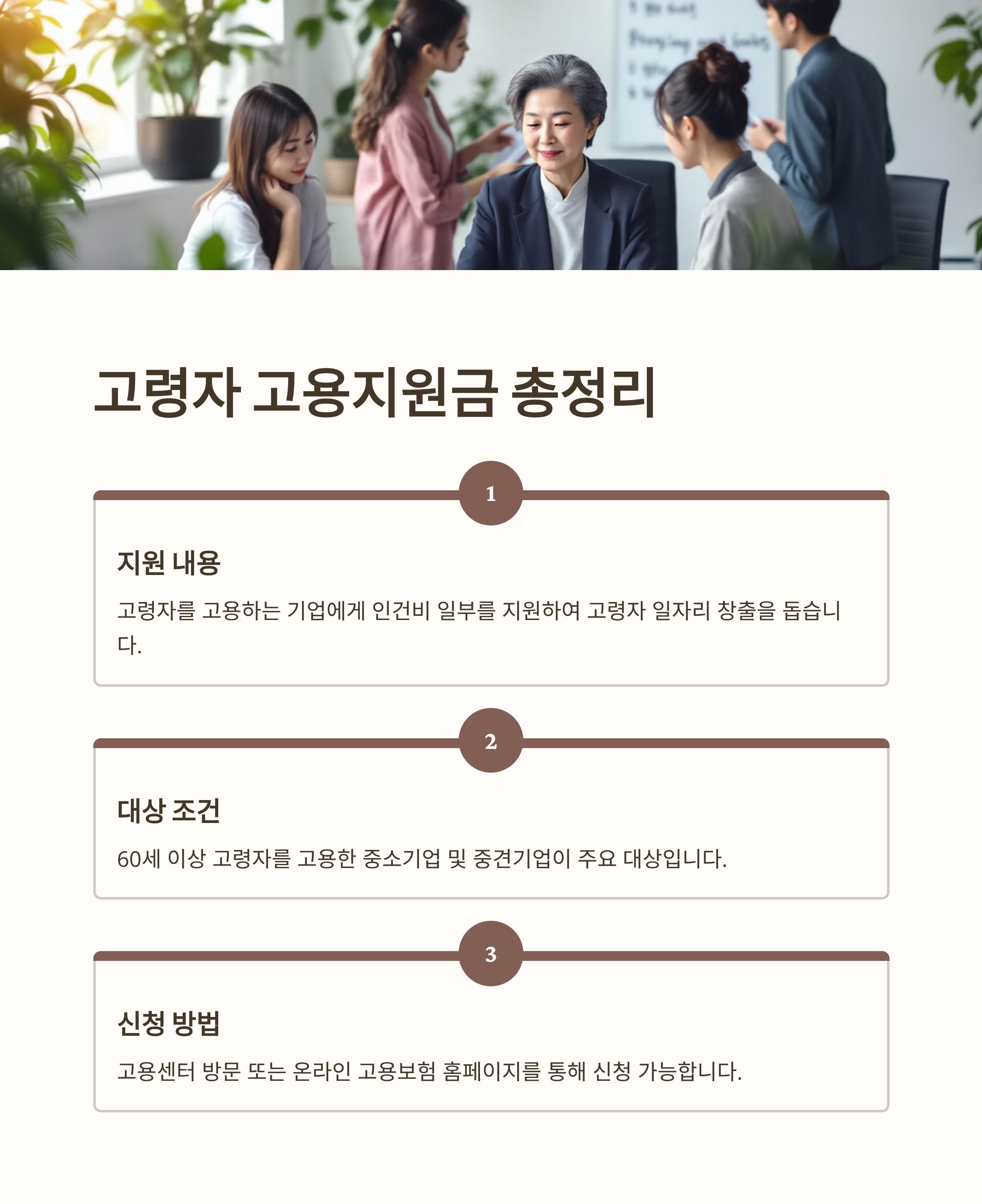 고령자 고용지원금 내용 및 대상 조건 신청방법 확인하기 (지원)