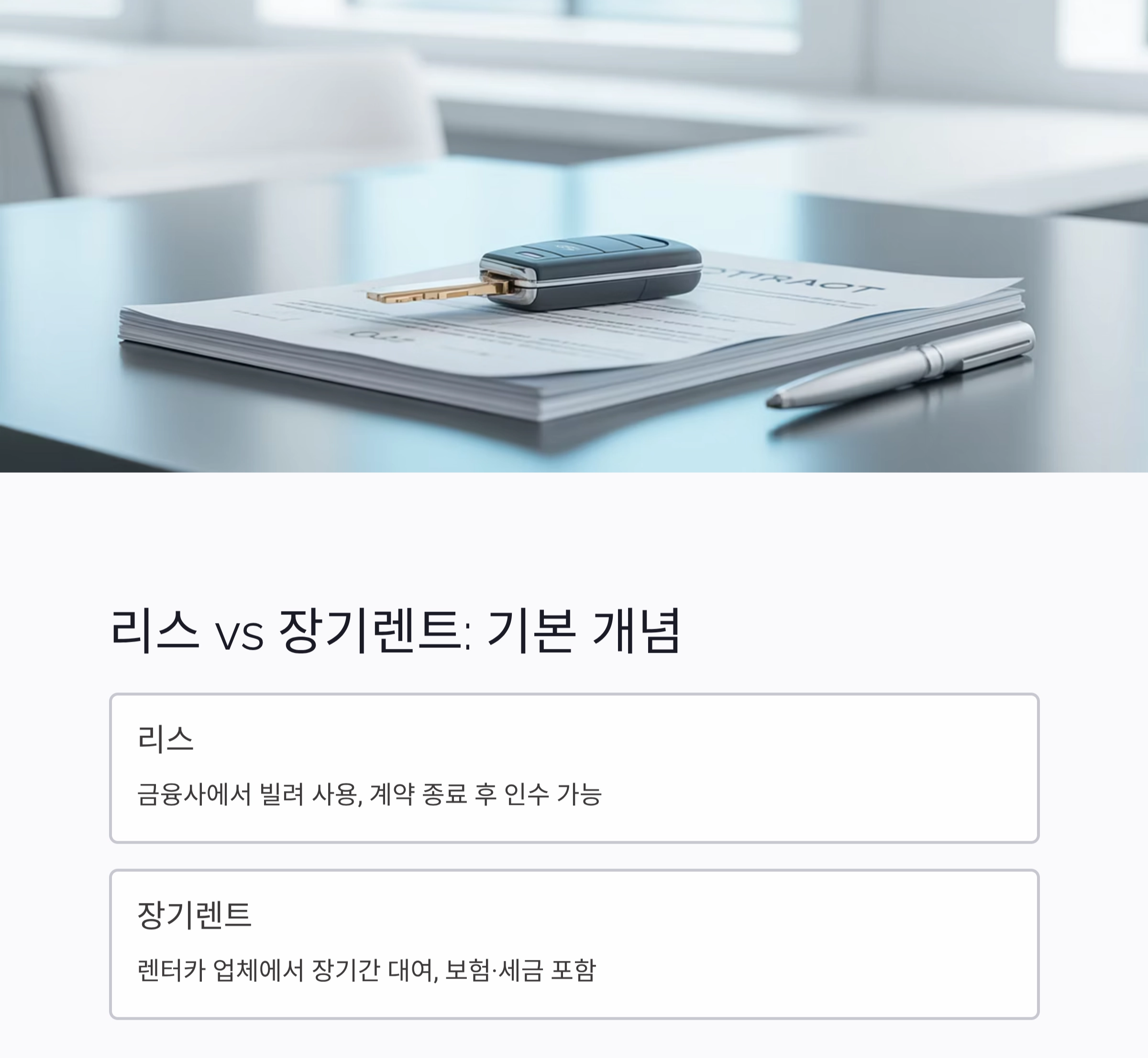 전기차 리스 vs 장기렌트 완전 비교: 당신에게 맞는 똑똑한 선택법