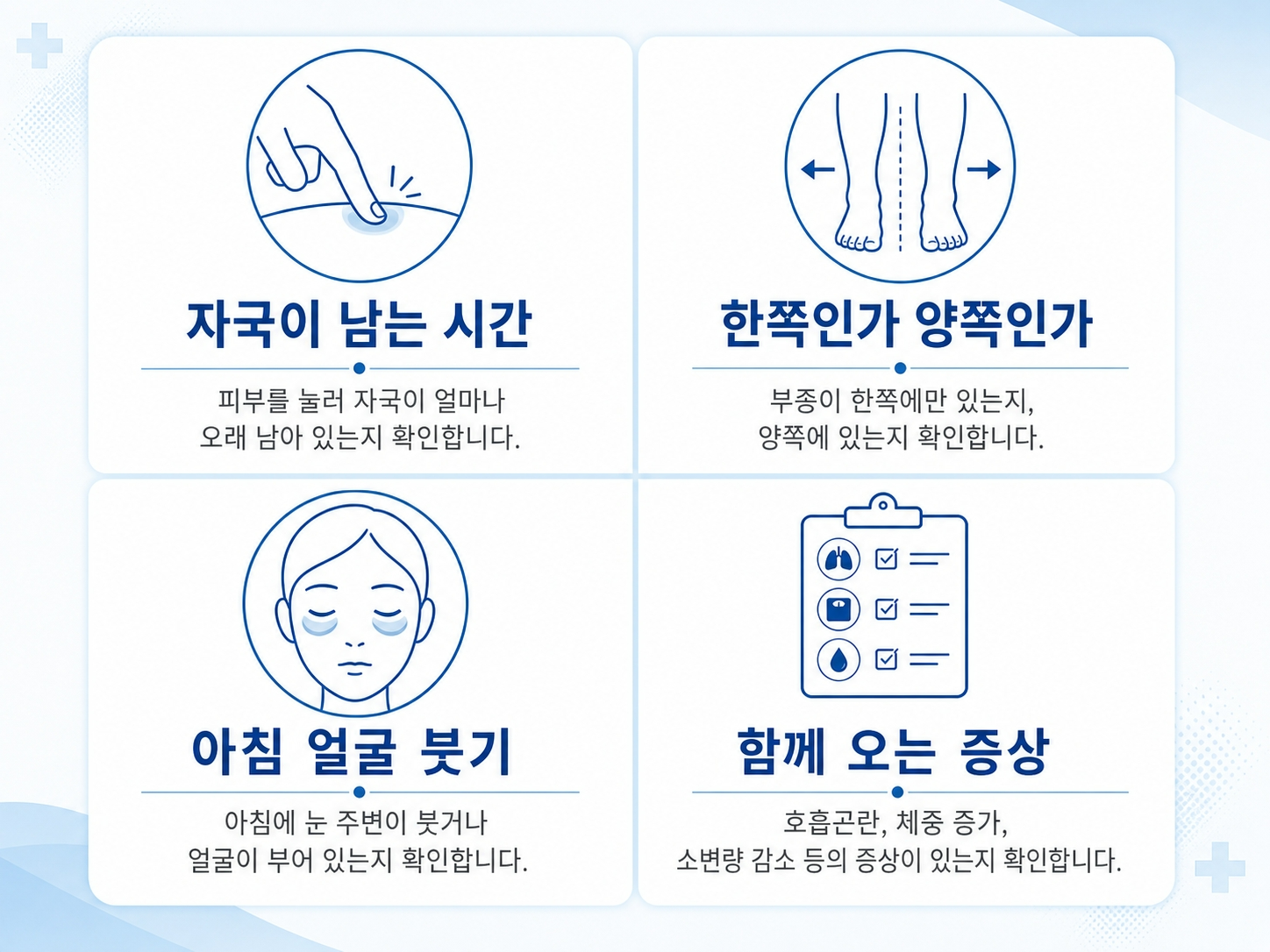 저알부민혈증 증상 부종 감별 4가지 기준