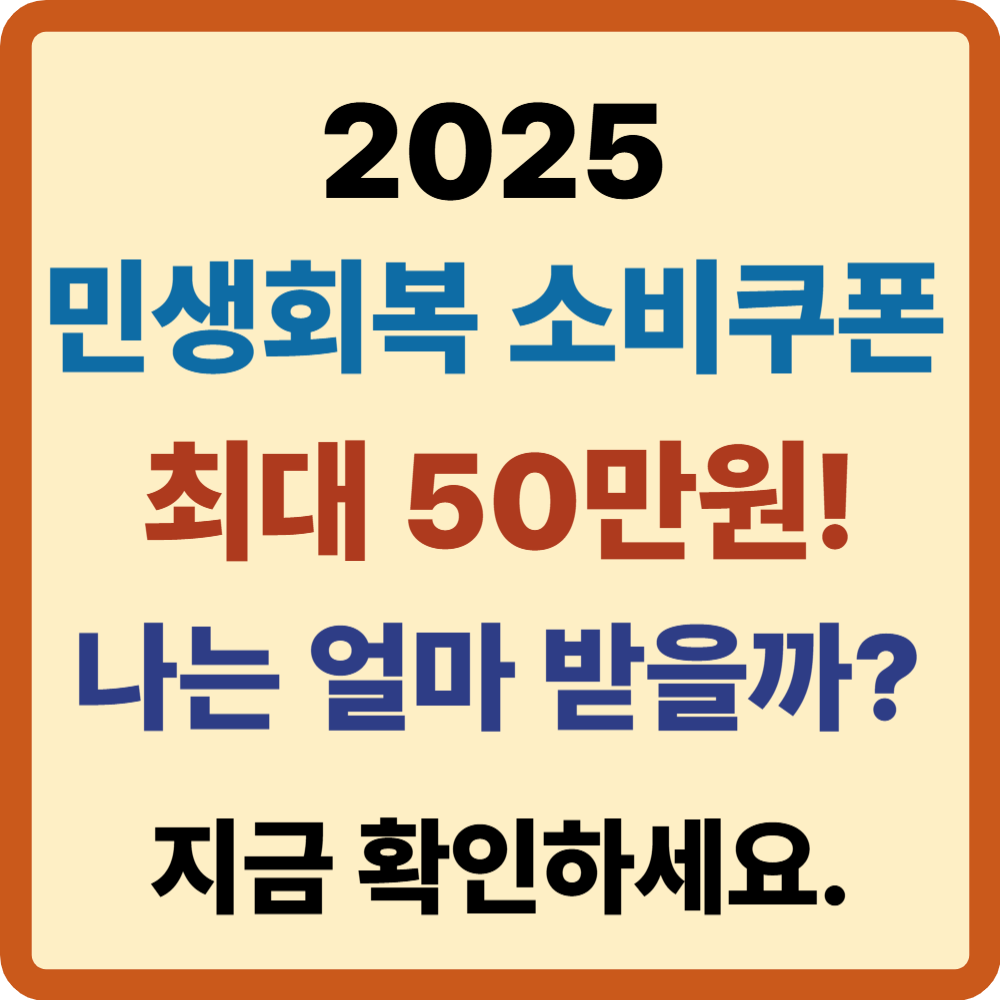 민생회복 소비쿠폰