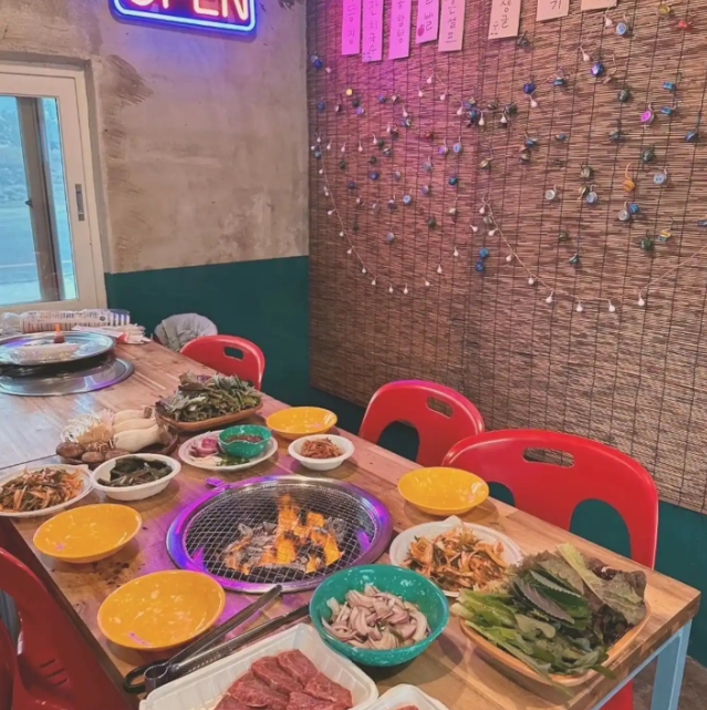 거제 다포아라의 바베큐장