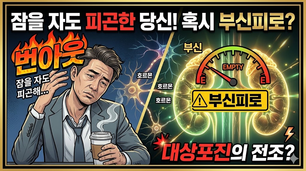 잠을 자도 피곤하다면? 당신이 몰랐던 '부신피로 증후군' 증상과 회복법