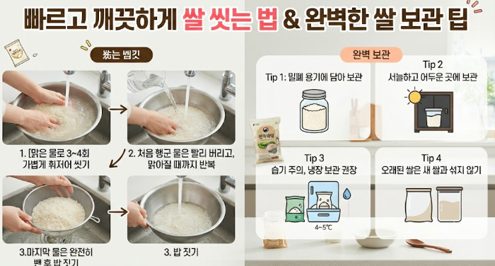 밥맛 및 물 조절 가이드